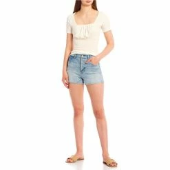 Discount 🥰 Jessica Simpson Infinite Denim High Waist Shorts Shadow Of Love ⭐ -Jessica Simpson shop unnamed file 1711