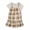 Deals 👍 Jessica Simpson Baby 👧 Girls 12-24 Months Sleeveless Plaid Shift 👗 Dress & Solid Short-Sleeve Tee Set 🎁 -Jessica Simpson shop unnamed file 1721