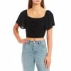 Wholesale ⌛ Jessica Simpson Brinne Ruched Crop Top Black 👏 -Jessica Simpson shop unnamed file 1751