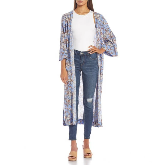 Best deal ๐ Jessica Simpson 3/4 Bell Sleeve Blakely Floral Print Kimono Mini Amazon Floral ๐ 3 Best deal ๐ Jessica Simpson 3/4 Bell Sleeve Blakely Floral Print Kimono Mini Amazon Floral ๐