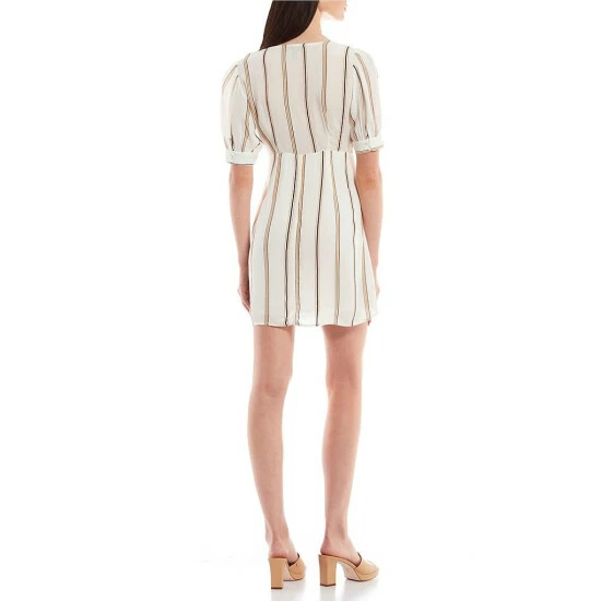 Cheapest ๐ Jessica Simpson Ember Stripe Short Sleeve Tie Front Mini ๐ Dress Moxy Stripe/garden ๐ 4 Cheapest ๐ Jessica Simpson Ember Stripe Short Sleeve Tie Front Mini ๐ Dress Moxy Stripe/garden ๐ - Image 2