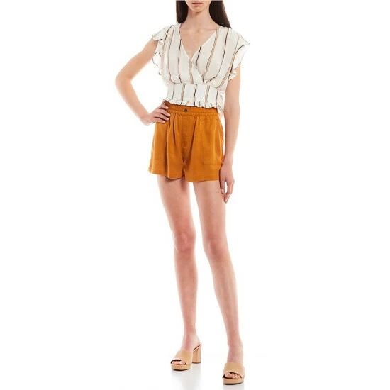 Best Pirce 😍 Jessica Simpson Marylynn High Waist Shorts Golden Oak 👏 5 Best Pirce 😍 Jessica Simpson Marylynn High Waist Shorts Golden Oak 👏 - Image 3