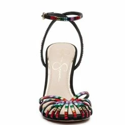 Wholesale 🌟 Jessica Simpson Jileta Rainbow Jewel Embellished Ankle Strap Stiletto 👗 Dress 🩴 Sandals Black/rainbow 👏 -Jessica Simpson shop unnamed file 244
