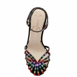 Wholesale 🌟 Jessica Simpson Jileta Rainbow Jewel Embellished Ankle Strap Stiletto 👗 Dress 🩴 Sandals Black/rainbow 👏 -Jessica Simpson shop unnamed file 245