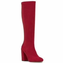 Buy 🥰 Jessica Simpson Benni Faux Suede Block Heel Tall 🥾 Boots Blue Hour 💯