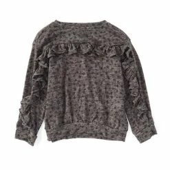 Best Sale 😉 Jessica Simpson Big 👧 Girls 7-16 Long Sleeve Ruffle Sweatshirt Cream Animal ❤️ -Jessica Simpson shop unnamed file 305