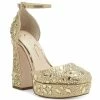 Best deal 😀 Jessica Simpson Dreama Jewel Embellished Platform Pumps Silver 🛒