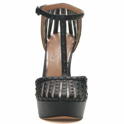 Cheap 💯 Jessica Simpson Bakir Studded T-Strap Platform Pumps Black ⌛ -Jessica Simpson shop unnamed file 354