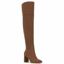 Coupon 👍 Jessica Simpson Akemi Faux Suede Over-the-Knee 🥾 Boots Tobacco 🔔