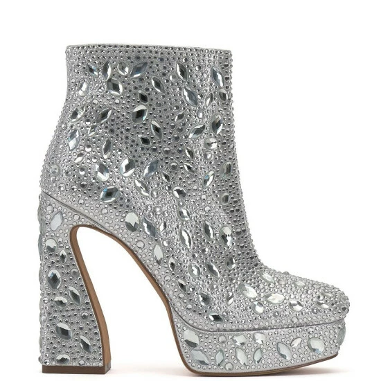 Outlet ๐ Jessica Simpson Dollyi Rhinestone Embellished Platform Booties Silver โค๏ธ 4 Outlet ๐ Jessica Simpson Dollyi Rhinestone Embellished Platform Booties Silver โค๏ธ - Image 2