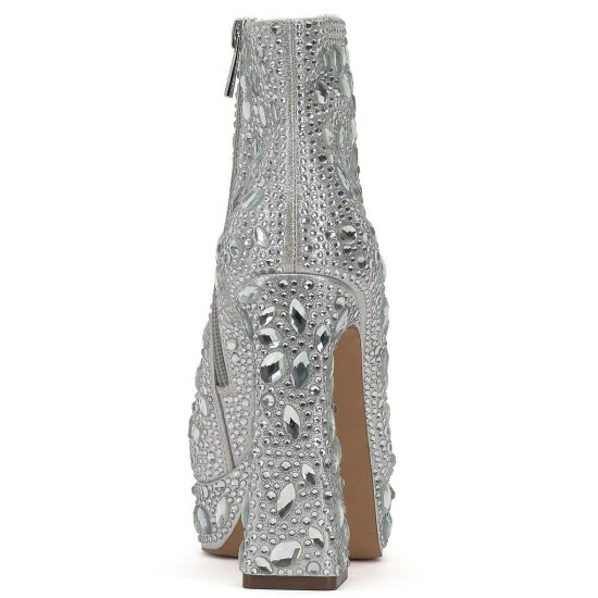 Outlet ๐ Jessica Simpson Dollyi Rhinestone Embellished Platform Booties Silver โค๏ธ 5 Outlet ๐ Jessica Simpson Dollyi Rhinestone Embellished Platform Booties Silver โค๏ธ - Image 3