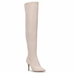 Buy 👍 Jessica Simpson Abrine Stretch Over-the-Knee 🥾 Boots White 🤩