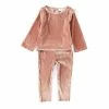 Deals ✨ Jessica Simpson Baby 👧 Girls 12-24 Months Long-Sleeve Ribbed-Velour Top & Jogger Pant Two Piece Set Champagne Pink ✨ -Jessica Simpson shop unnamed file 474