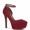 Promo 🔥 Jessica Simpson Ormanda Rhinestone D'Orsay Ankle Strap Platform Pumps Intense Red ⌛ -Jessica Simpson shop unnamed file 482