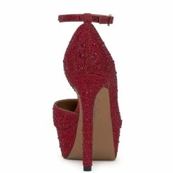 Promo 🔥 Jessica Simpson Ormanda Rhinestone D'Orsay Ankle Strap Platform Pumps Intense Red ⌛ -Jessica Simpson shop unnamed file 484