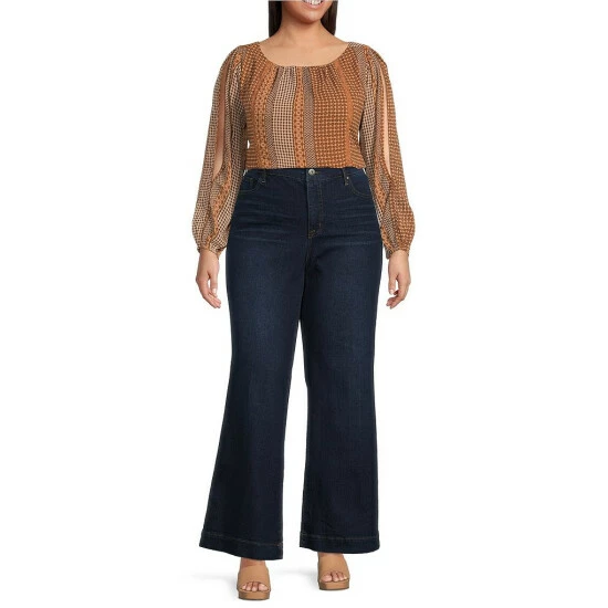 Outlet 👏 Jessica Simpson Plus Size True Love Wide Leg High Rise Trouser Pants Ditto 🌟 5 Outlet 👏 Jessica Simpson Plus Size True Love Wide Leg High Rise Trouser Pants Ditto 🌟 - Image 3