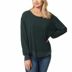 Cheapest 🎁 Jessica Simpson Poppy Scoop Neck Long Sleeve Textured Stripe Knit Rib-Trim Pullover Sweater Misty Rose ⭐ -Jessica Simpson shop unnamed file 515