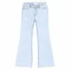 Best Pirce ⭐ Jessica Simpson Big 👧 Girls 7-16 Destructed Mid-Rise Wide Leg Stretch Denim Jean Light Wash 🎁 -Jessica Simpson shop unnamed file 532