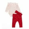 Coupon ⭐ Jessica Simpson Baby 👧 Girls Newborn-9 Months Ruffled Long-Sleeve Striped Bodysuit, Printed Pants, & Headband Set Red Dahlia ⌛ -Jessica Simpson shop unnamed file 546