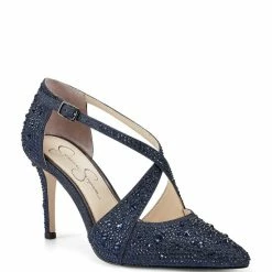 Brand new ⌛ Jessica Simpson Accile Glitter Jewel Embellished Stiletto Pumps Black 😀 -Jessica Simpson shop unnamed file 57