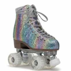Buy ✔️ Jessica Simpson Rollstar Rainbow Glitter Light Up Roller Skates Multi Sparkle 👍