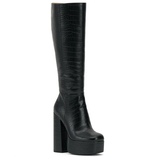 Brand new ๐ฏ Jessica Simpson Samah Croc-Embossed Platform Tall ๐ฅพ Boots Black ๐ 3 Brand new ๐ฏ Jessica Simpson Samah Croc-Embossed Platform Tall ๐ฅพ Boots Black ๐