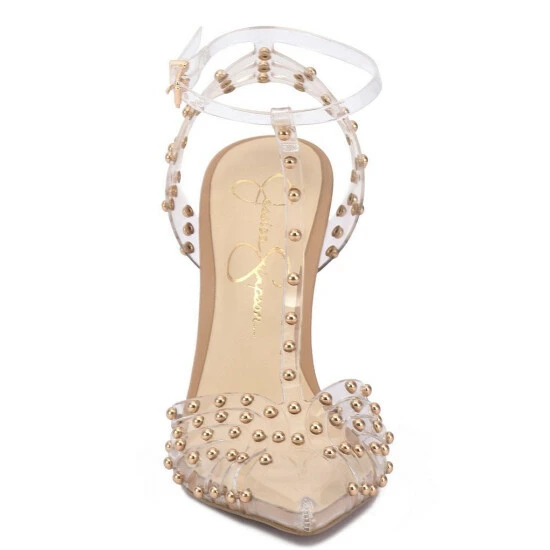 New ๐ฅ Jessica Simpson Wisata Clear Studded T-Strap ๐ Dress Pumps ๐งจ 7 New ๐ฅ Jessica Simpson Wisata Clear Studded T-Strap ๐ Dress Pumps ๐งจ - Image 5