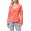 New ✨ Jessica Simpson Rori Long Sleeve Ruched Top Sugar Coral 🧨 -Jessica Simpson shop unnamed file 687