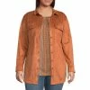 Best reviews of ⭐ Jessica Simpson Plus Size Paula Suede Button Down Collar Long Sleeve Shacket Adobe 😍 -Jessica Simpson shop unnamed file 702