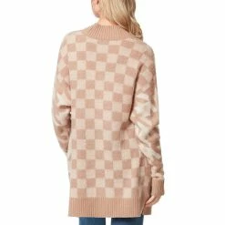 Best deal ✔️ Jessica Simpson Meghan Houndstooth-Checked Round Neck Long-Sleeve Open-Front Cardigan Houndstooth Check 😉 -Jessica Simpson shop unnamed file 721