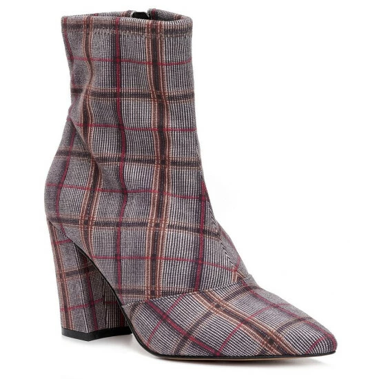 Deals ๐ Jessica Simpson Hendria Plaid Print Block Heel Booties Black/white โจ 3 Deals ๐ Jessica Simpson Hendria Plaid Print Block Heel Booties Black/white โจ