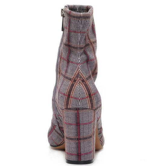 Deals ๐ Jessica Simpson Hendria Plaid Print Block Heel Booties Black/white โจ 5 Deals ๐ Jessica Simpson Hendria Plaid Print Block Heel Booties Black/white โจ - Image 3