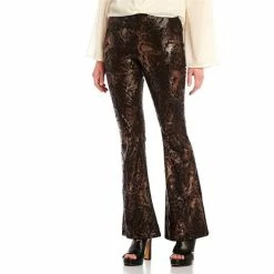 Flash Sale 🔥 Jessica Simpson High Rise Snake Print Pull On Flare Legs 👖 Jeans Black 👍