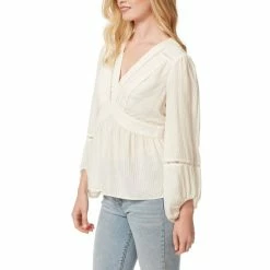 Buy 🔔 Jessica Simpson Briar Long Sleeve V-Neck Peasant Top Hibiscus 😍 -Jessica Simpson shop unnamed file 764