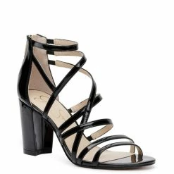 Budget 🤩 Jessica Simpson Stassey Patent Strappy Block Heel 👗 Dress 🩴 Sandals Black Patent 🛒