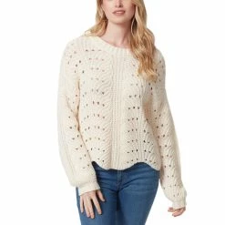 Flash Sale 🔔 Jessica Simpson Fayette Pullover Knit Sweater Gardenia 😉