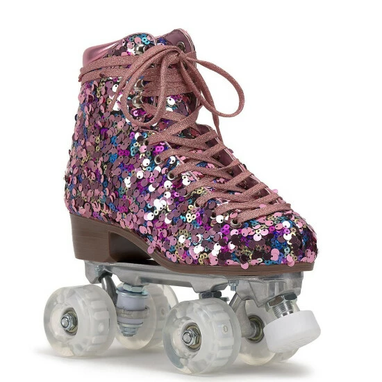 Brand new ⌛ Jessica Simpson Rollstar Rose Sequin Light Up Roller Skates Rose Gold/multi 🤩 3 Brand new ⌛ Jessica Simpson Rollstar Rose Sequin Light Up Roller Skates Rose Gold/multi 🤩