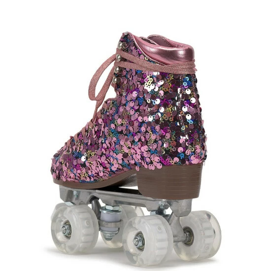 Brand new ⌛ Jessica Simpson Rollstar Rose Sequin Light Up Roller Skates Rose Gold/multi 🤩 6 Brand new ⌛ Jessica Simpson Rollstar Rose Sequin Light Up Roller Skates Rose Gold/multi 🤩 - Image 4