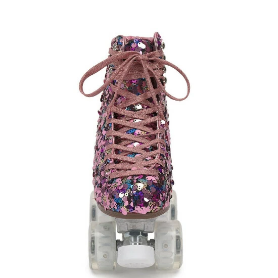Brand new ⌛ Jessica Simpson Rollstar Rose Sequin Light Up Roller Skates Rose Gold/multi 🤩 7 Brand new ⌛ Jessica Simpson Rollstar Rose Sequin Light Up Roller Skates Rose Gold/multi 🤩 - Image 5
