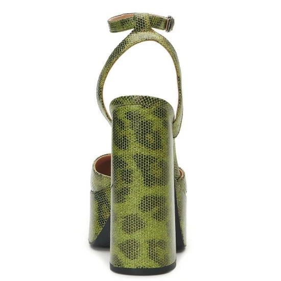 Wholesale ⌛ Jessica Simpson Skilla Leopard Print Platform Ankle Strap Pumps Green ⭐ 5 Wholesale ⌛ Jessica Simpson Skilla Leopard Print Platform Ankle Strap Pumps Green ⭐ - Image 3