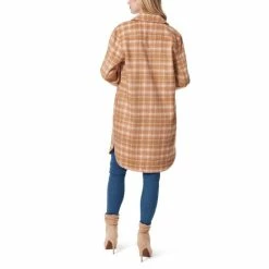 Flash Sale 🎁 Jessica Simpson Romi Long Button Front Plaid Shacket Shadow Plaid 😉 -Jessica Simpson shop unnamed file 867