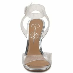 Hot Sale 💯 Jessica Simpson Franie Clear Glitter Ankle Strap 👗 Dress 🩴 Sandals Clear/silver ✔️ -Jessica Simpson shop unnamed file 881