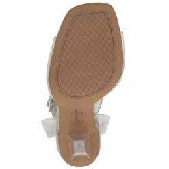 Hot Sale 💯 Jessica Simpson Franie Clear Glitter Ankle Strap 👗 Dress 🩴 Sandals Clear/silver ✔️ -Jessica Simpson shop unnamed file 883