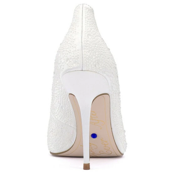 Brand new โ Jessica Simpson Bridal Collection Wayva Stiletto Rhinestone Pumps White ๐ 5 Brand new โ Jessica Simpson Bridal Collection Wayva Stiletto Rhinestone Pumps White ๐ - Image 3