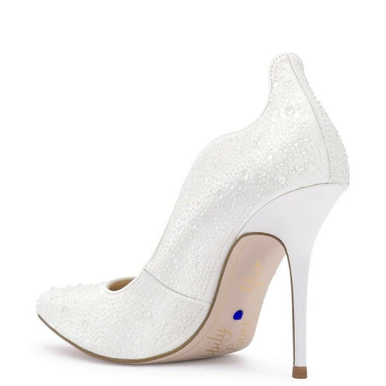 Brand new โ Jessica Simpson Bridal Collection Wayva Stiletto Rhinestone Pumps White ๐ 6 Brand new โ Jessica Simpson Bridal Collection Wayva Stiletto Rhinestone Pumps White ๐ - Image 4
