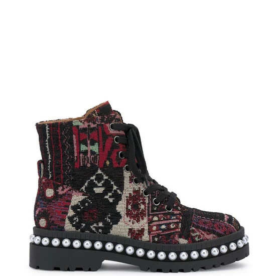 Brand new ๐ Jessica Simpson Eilir Printed Pearl Studded Platform Moto Booties Red ๐ฅ 4 Brand new ๐ Jessica Simpson Eilir Printed Pearl Studded Platform Moto Booties Red ๐ฅ - Image 2