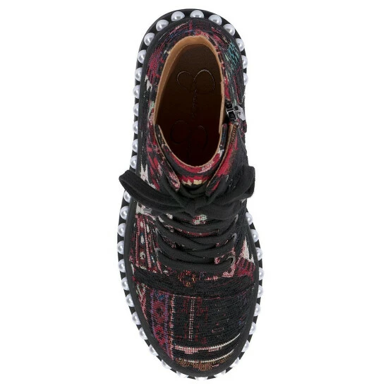 Brand new ๐ Jessica Simpson Eilir Printed Pearl Studded Platform Moto Booties Red ๐ฅ 8 Brand new ๐ Jessica Simpson Eilir Printed Pearl Studded Platform Moto Booties Red ๐ฅ - Image 6