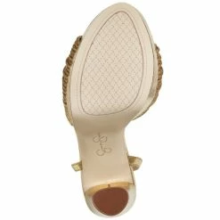 Buy 🛒 Jessica Simpson Immie Ankle Strap Embossed Platform 👗 Dress 🩴 Sandals Gold ✔️ -Jessica Simpson shop unnamed file 90