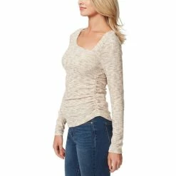 Top 10 💯 Jessica Simpson Perry Space-Dyed Long-Sleeve Ruched Bodycon Top Space Dye Multi 🔥 -Jessica Simpson shop unnamed file 906