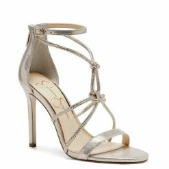 Best deal ๐คฉ Jessica Simpson Josy Rhinestone Knot Strappy ๐ Dress ๐ฉด Sandals Champagne ๐ฅ